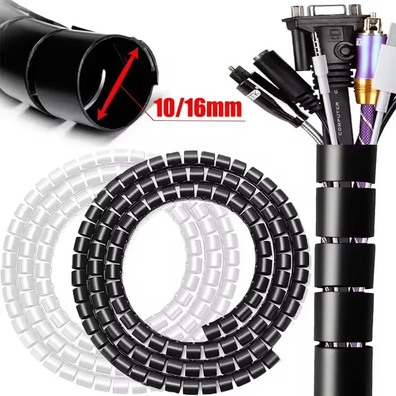Cable Lock Flexible - 2M/1M Fleksibel Kabel Spiral Kawat Pelindung