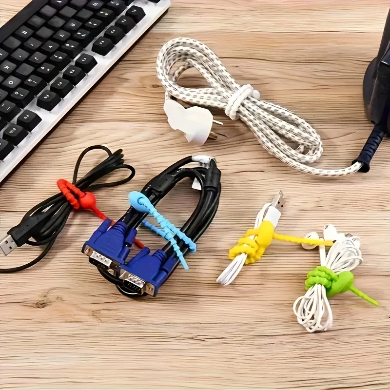 10 Buah Pengikat Kabel Silikon - Cable Lock Flexible ulasan dan harga