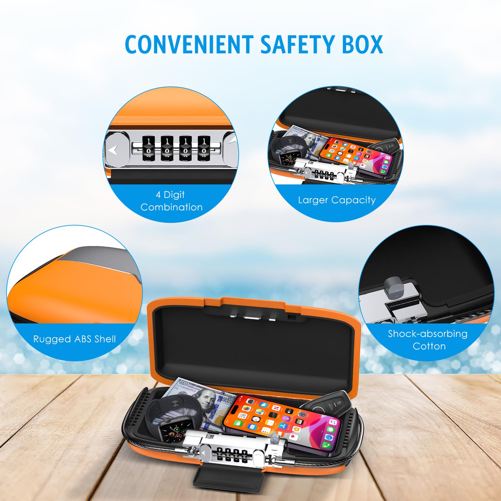 Kotak Kunci Pengaman Portabel  - Chain Lock Combination ulasan dan harga