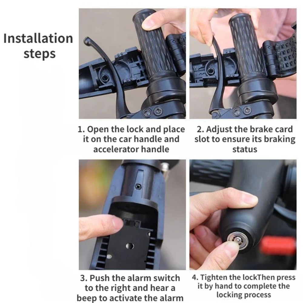 Kunci Alarm Setang Motor 110dB - Commuter Bike Lock ulasan dan harga